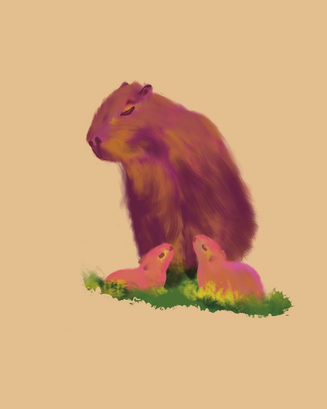 Capybara Family