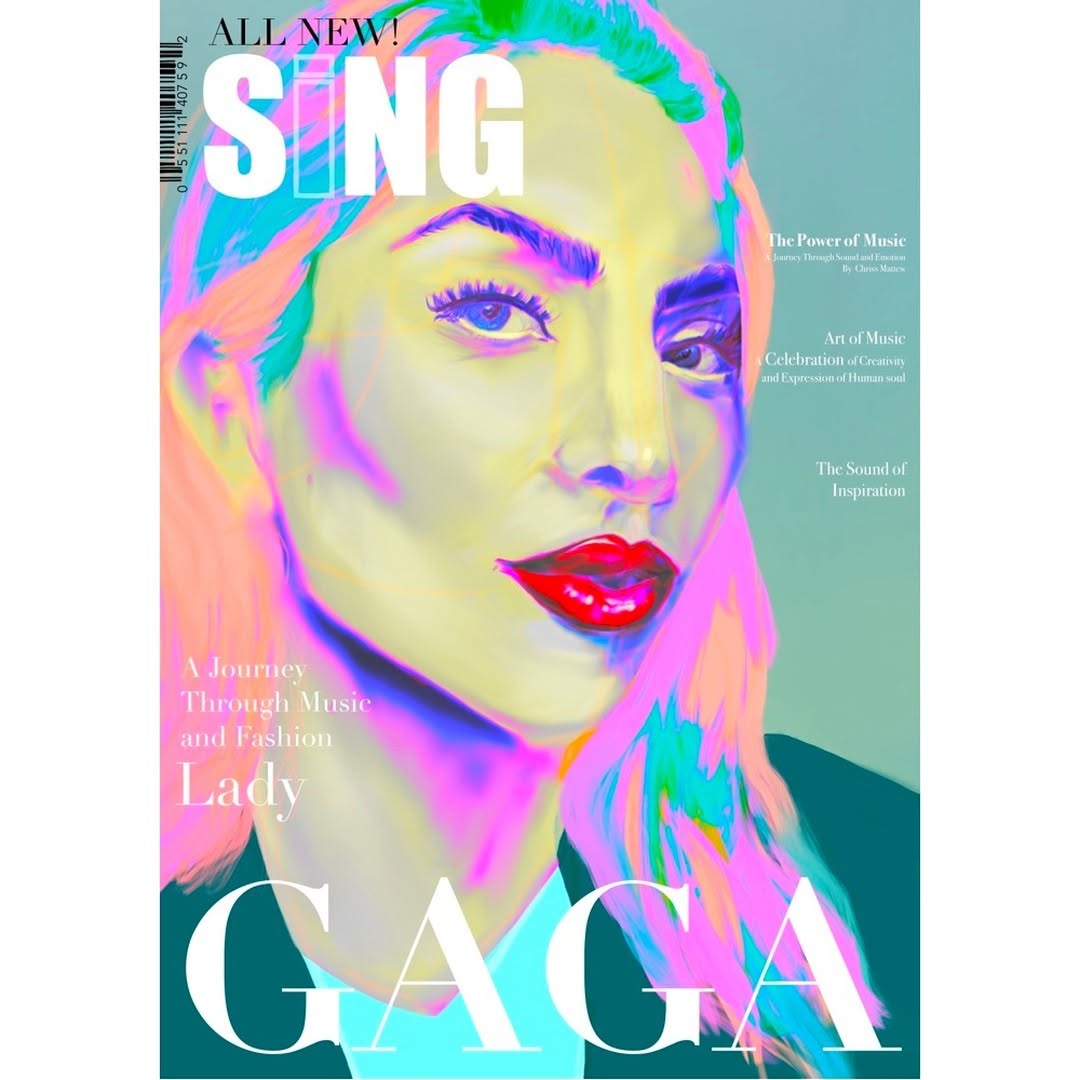 Gaga Portrait magazine cover